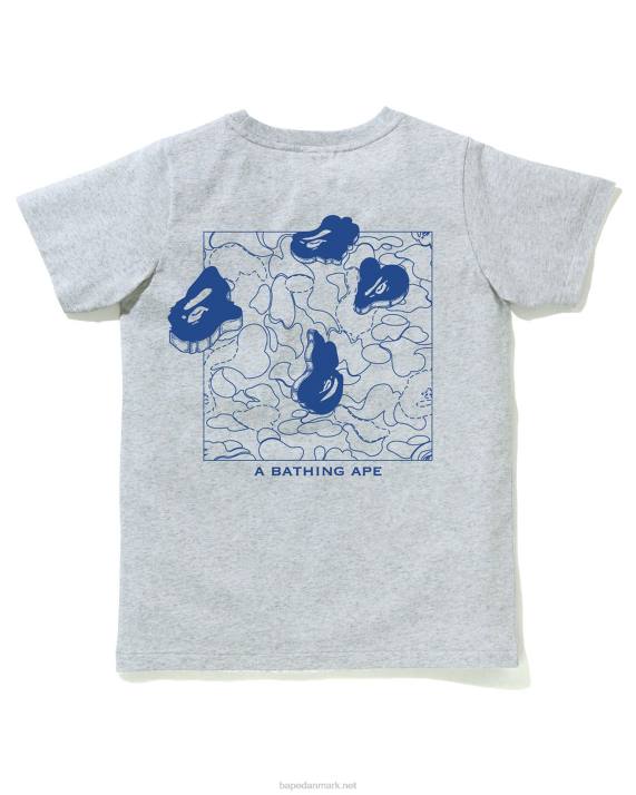 A Bathing Ape Kvinder T-shirt med blæktryk HH6J928 grå