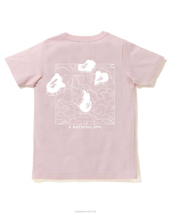A Bathing Ape Kvinder T-shirt med blæktryk HH6J929 lyserød