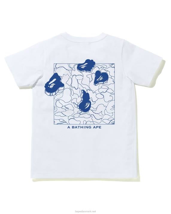 A Bathing Ape Kvinder T-shirt med blæktryk HH6J930 hvid