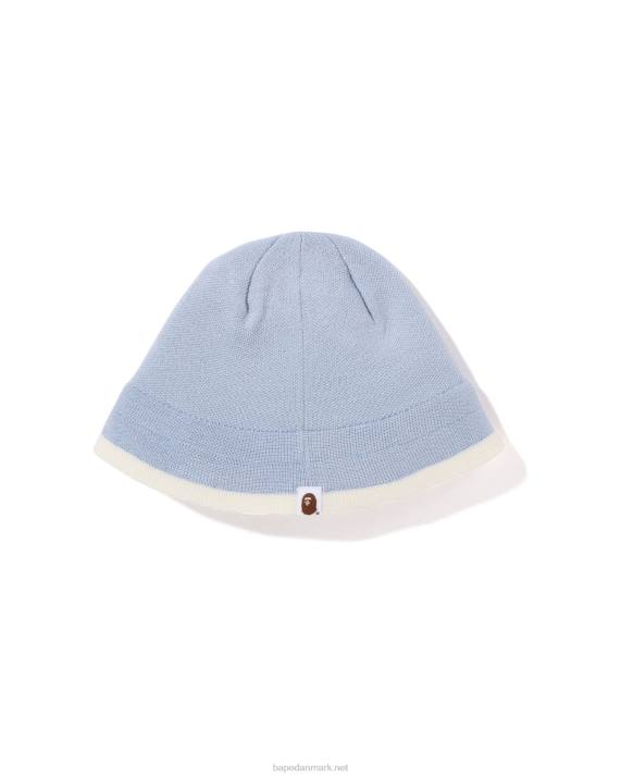 A Bathing Ape Kvinder ansigt strik hue HH6J1104 lyseblå