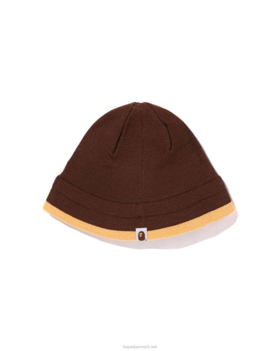 A Bathing Ape Kvinder ansigt strik hue HH6J1105 Brun