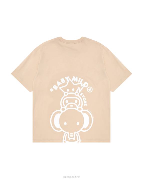 A Bathing Ape Kvinder baby milo boxy fit t-shirt HH6J849 beige
