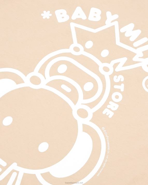 A Bathing Ape Kvinder baby milo boxy fit t-shirt HH6J849 beige