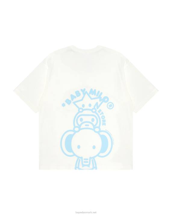 A Bathing Ape Kvinder baby milo boxy fit t-shirt HH6J850 hvid