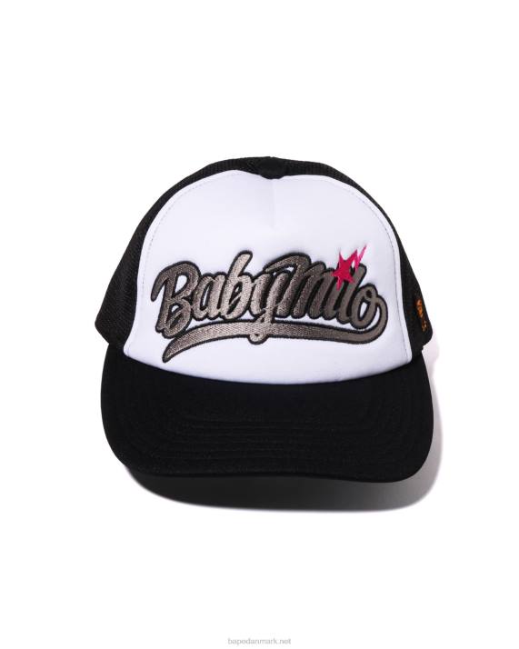 A Bathing Ape Kvinder baby milo broderi mesh kasket HH6J1141 sort