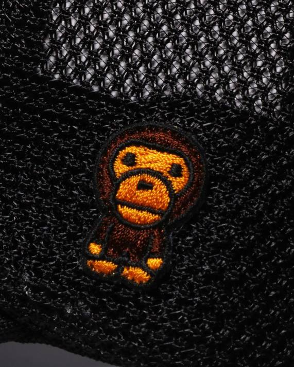 A Bathing Ape Kvinder baby milo broderi mesh kasket HH6J1141 sort