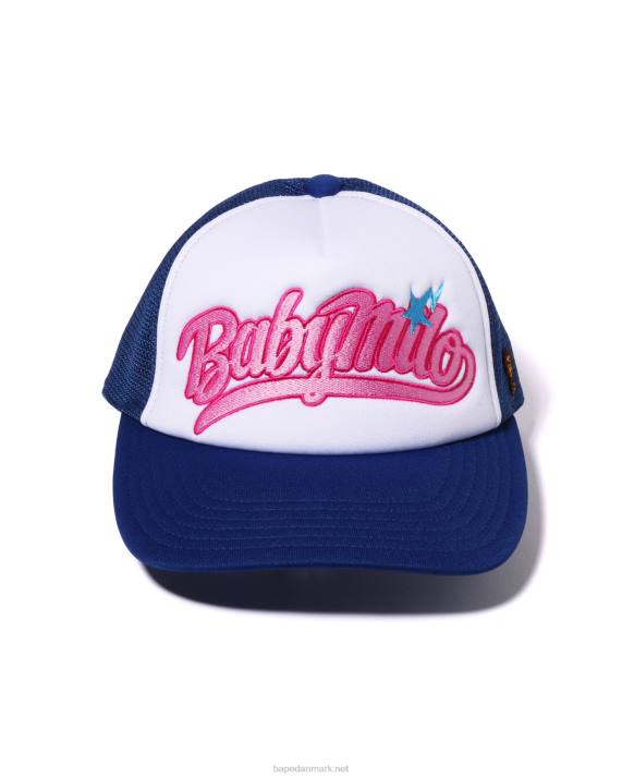 A Bathing Ape Kvinder baby milo broderi mesh kasket HH6J1142 blå