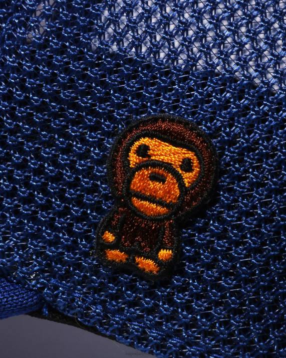 A Bathing Ape Kvinder baby milo broderi mesh kasket HH6J1142 blå