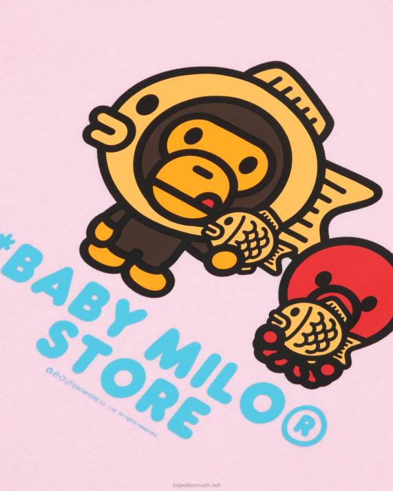 A Bathing Ape Kvinder baby milo grafisk t-shirt HH6J861 lyserød