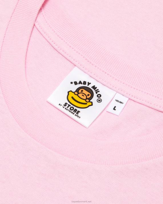 A Bathing Ape Kvinder baby milo grafisk t-shirt HH6J861 lyserød