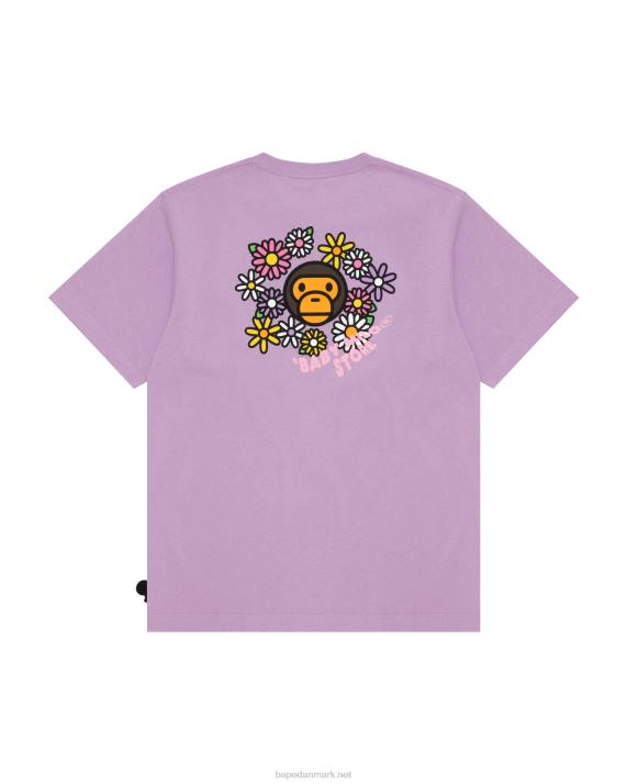 A Bathing Ape Kvinder baby milo kortærmet t-shirt HH6J859 lilla
