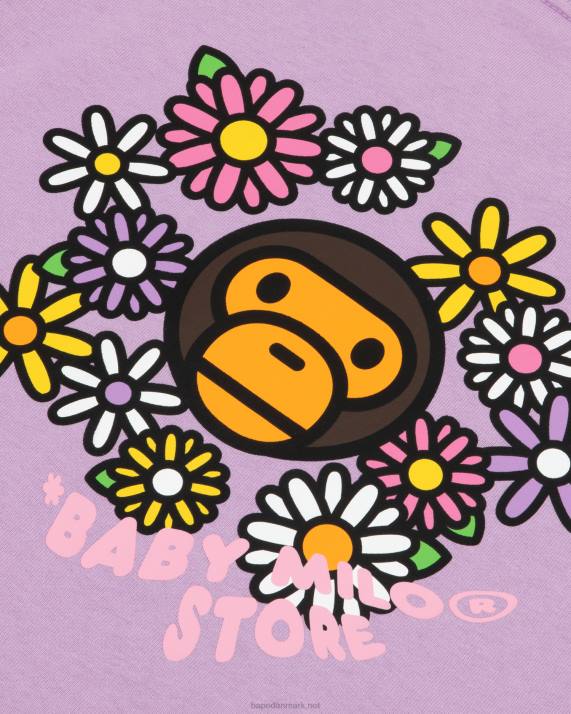 A Bathing Ape Kvinder baby milo kortærmet t-shirt HH6J859 lilla