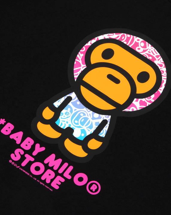 A Bathing Ape Kvinder baby milo t-shirt HH6J855 sort