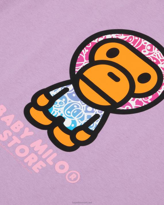 A Bathing Ape Kvinder baby milo t-shirt HH6J856 lilla