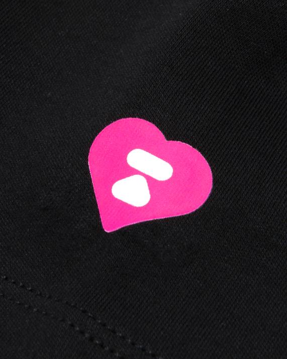 A Bathing Ape Kvinder beskåret t-shirt med dobbelt logo HH6J954 sort