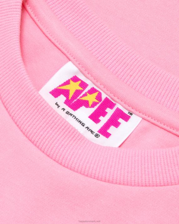 A Bathing Ape Kvinder blomst beskåret t-shirt HH6J966 lyserød