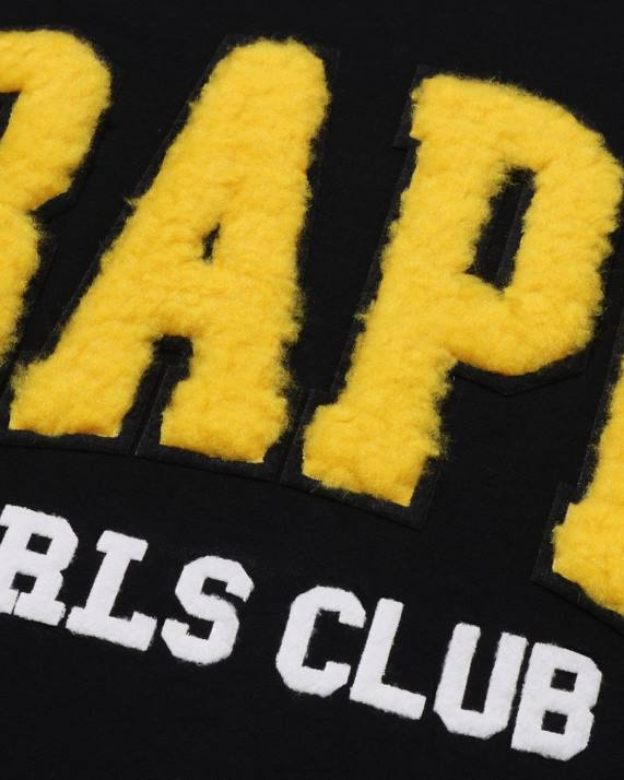 A Bathing Ape Kvinder boa fleece t-shirt til piger HH6J881 sort