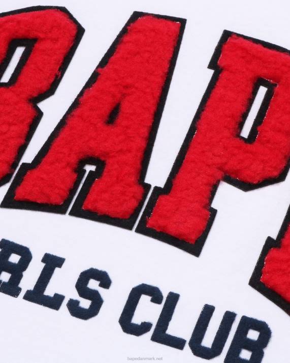 A Bathing Ape Kvinder boa fleece t-shirt til piger HH6J882 hvid