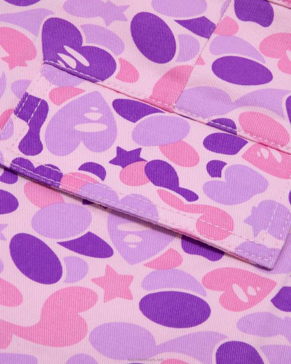 A Bathing Ape Kvinder cargobukser med print HH6J950 violet