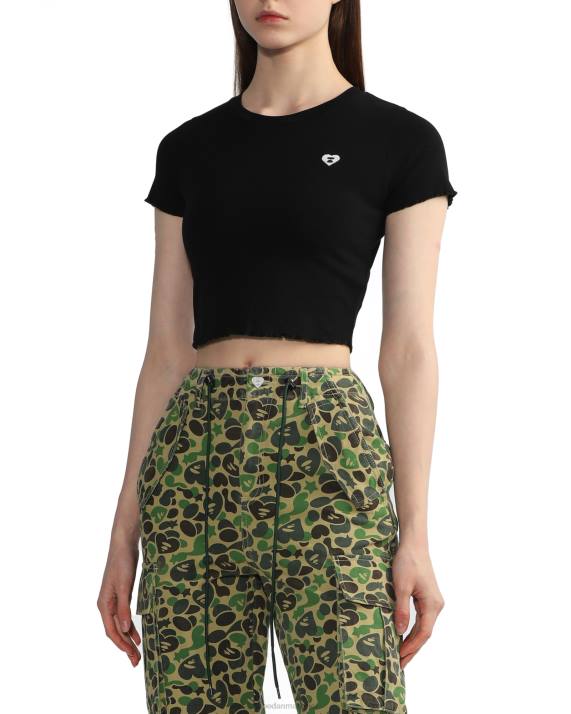 A Bathing Ape Kvinder cropped logo top HH6J822 sort
