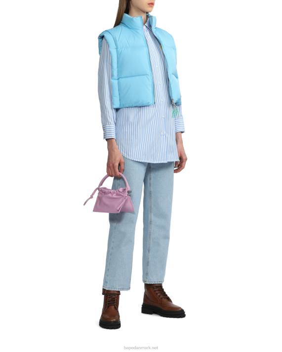 A Bathing Ape Kvinder cropped polstret dunvest HH6J794 blå