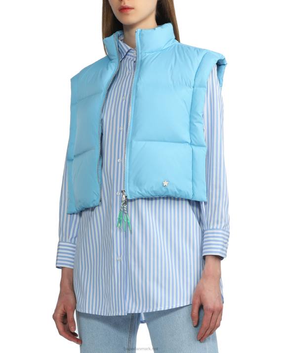 A Bathing Ape Kvinder cropped polstret dunvest HH6J794 blå