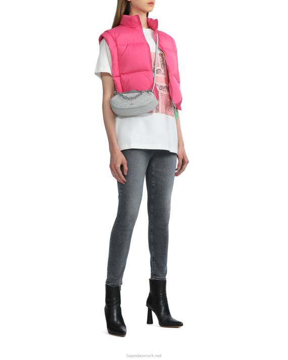 A Bathing Ape Kvinder cropped polstret dunvest HH6J795 lyserød