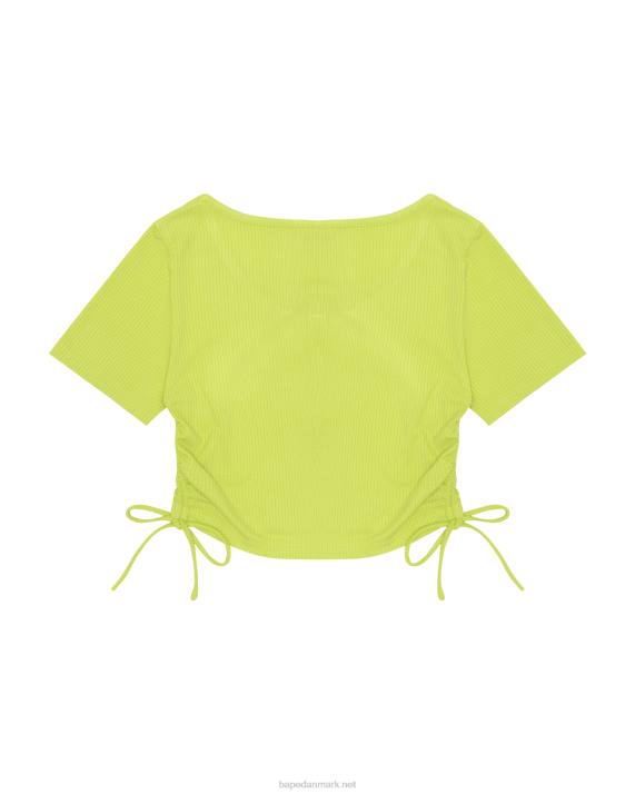 A Bathing Ape Kvinder cropped top med snøre med logo HH6J933 lysegrøn