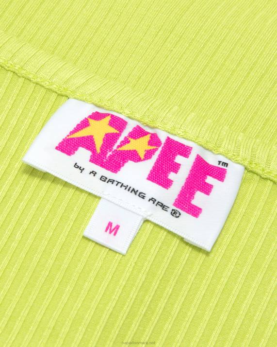 A Bathing Ape Kvinder cropped top med snøre med logo HH6J933 lysegrøn