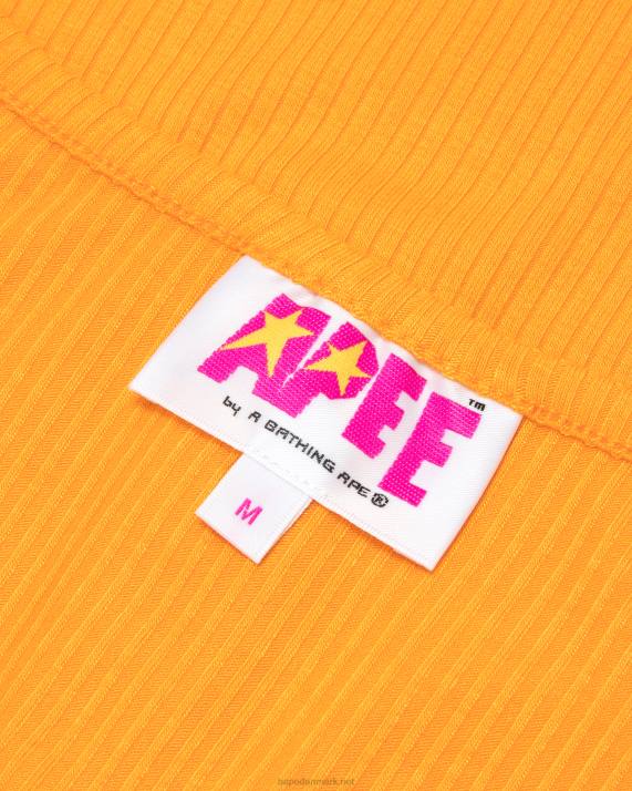 A Bathing Ape Kvinder cropped top med snøre med logo HH6J934 orange