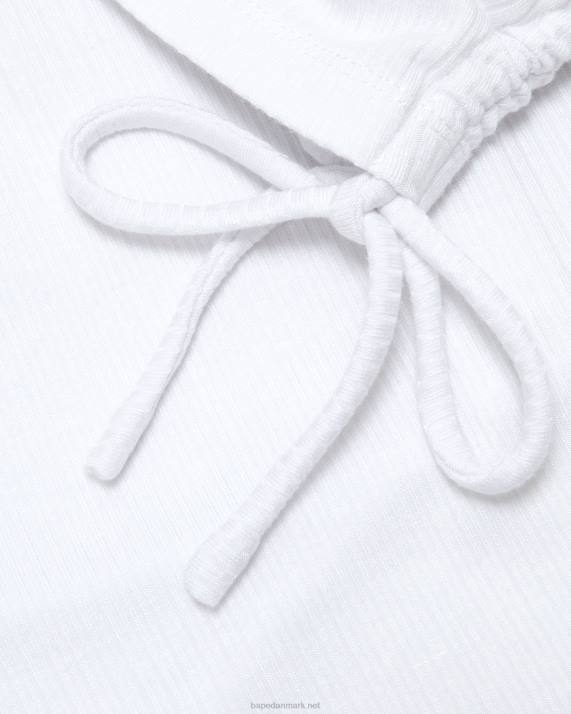 A Bathing Ape Kvinder cropped top med snøre med logo HH6J935 hvid