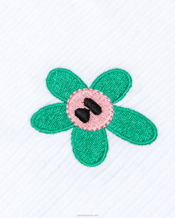 A Bathing Ape Kvinder cropped top med snøre med logo HH6J935 hvid