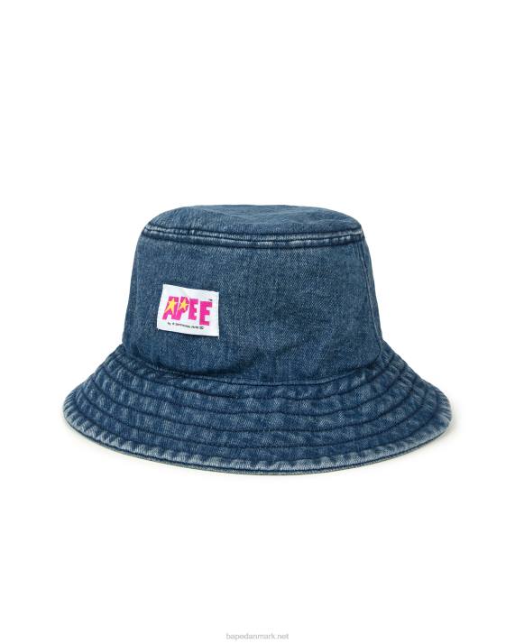 A Bathing Ape Kvinder denim bøttehat HH6J1084 denim