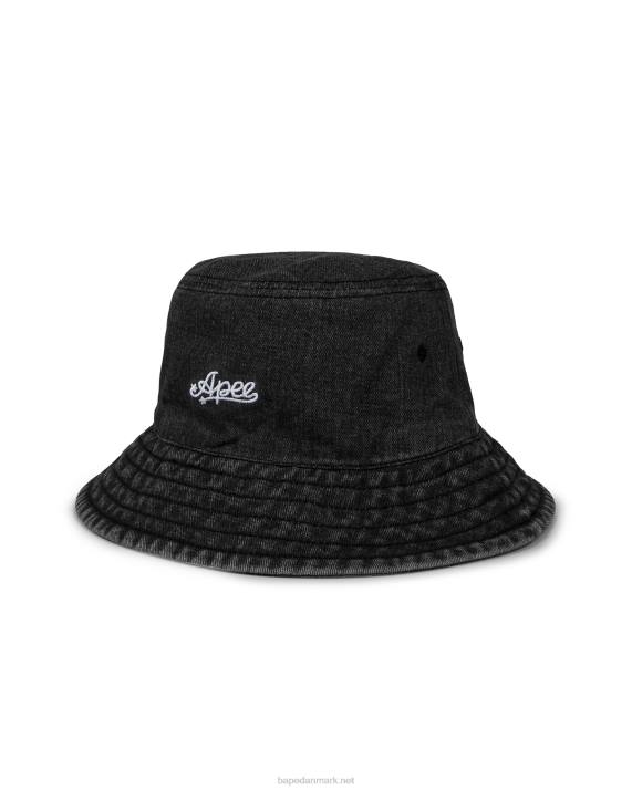 A Bathing Ape Kvinder denim bøttehat HH6J1086 sort
