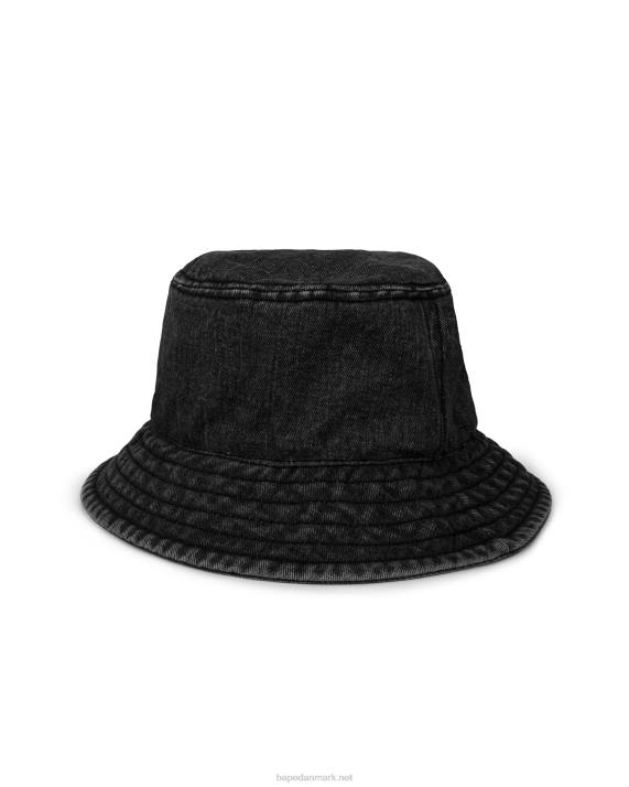A Bathing Ape Kvinder denim bøttehat HH6J1086 sort