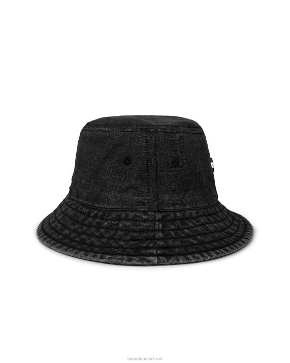 A Bathing Ape Kvinder denim bøttehat HH6J1086 sort