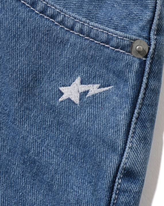 A Bathing Ape Kvinder denim mini-nederdel med flere skrifttyper HH6J1005 denim