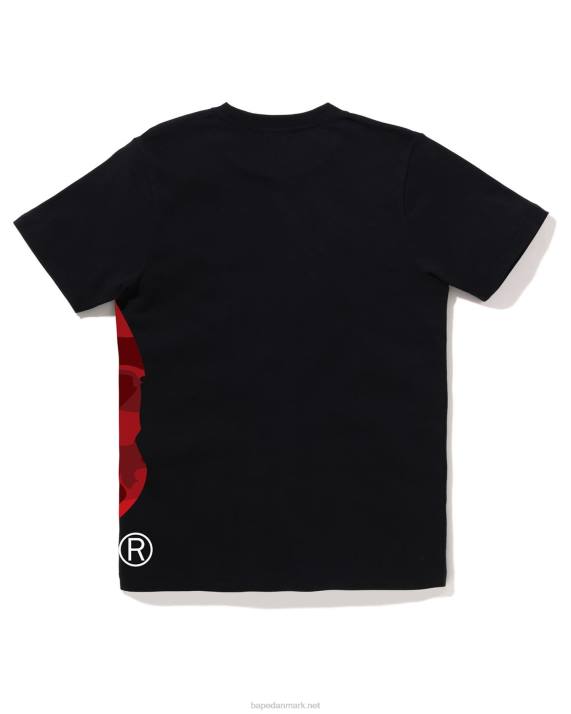 A Bathing Ape Kvinder farve camo side big head t-shirt HH6J896 sort