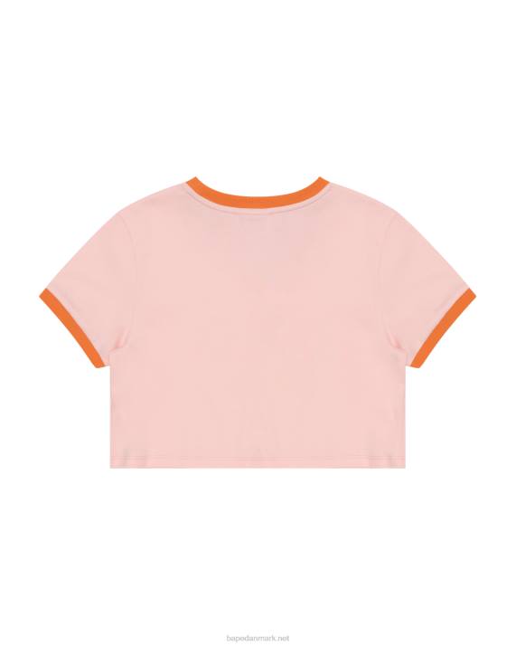 A Bathing Ape Kvinder grafisk beskåret t-shirt HH6J1045 lyserød