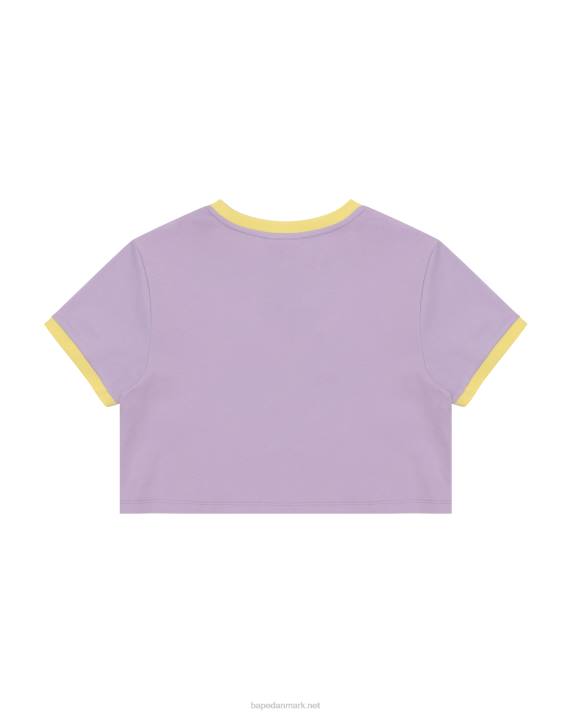 A Bathing Ape Kvinder grafisk beskåret t-shirt HH6J1046 lilla