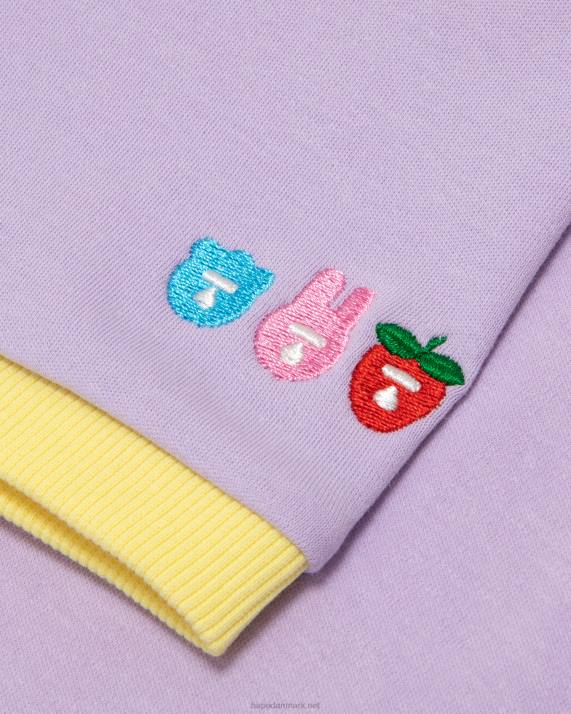 A Bathing Ape Kvinder grafisk beskåret t-shirt HH6J1046 lilla