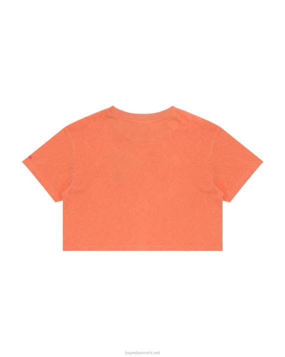 A Bathing Ape Kvinder grafisk beskåret t-shirt HH6J953 orange