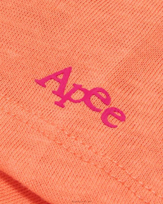 A Bathing Ape Kvinder grafisk beskåret t-shirt HH6J953 orange