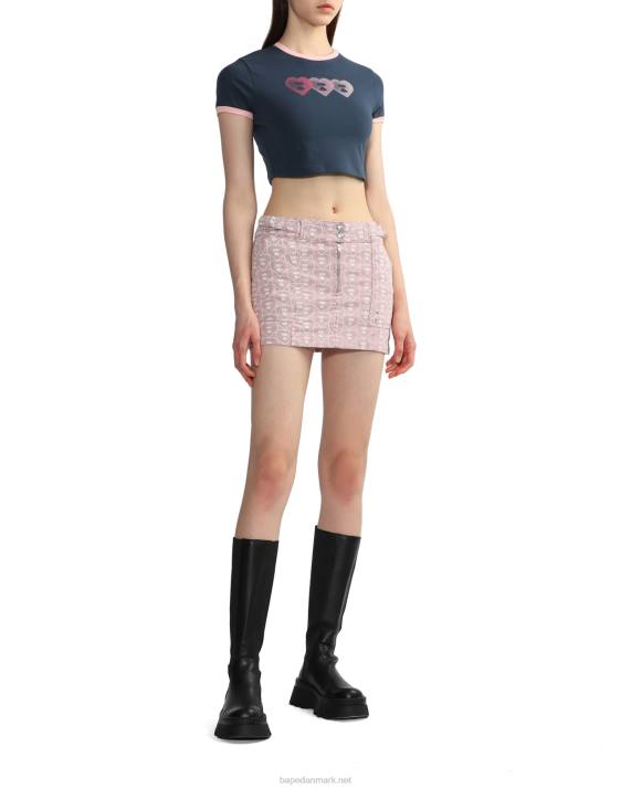 A Bathing Ape Kvinder grafisk crop-t-shirt 3 HH6J845 Marine blå