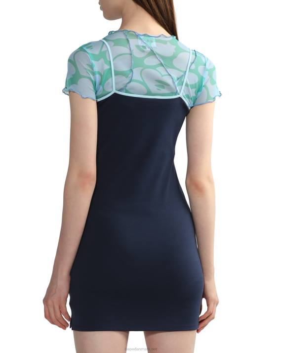 A Bathing Ape Kvinder grafisk kjole HH6J802 Marine blå