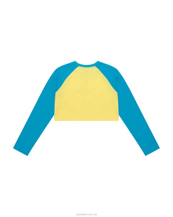 A Bathing Ape Kvinder grafisk langærmet raglan-t-shirt HH6J1052 blå