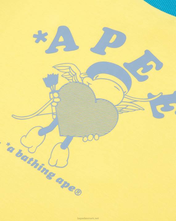 A Bathing Ape Kvinder grafisk langærmet raglan-t-shirt HH6J1052 blå