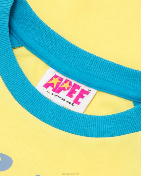 A Bathing Ape Kvinder grafisk langærmet raglan-t-shirt HH6J1052 blå