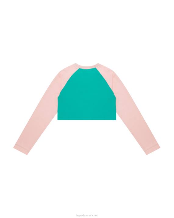 A Bathing Ape Kvinder grafisk langærmet raglan-t-shirt HH6J1053 lyserød