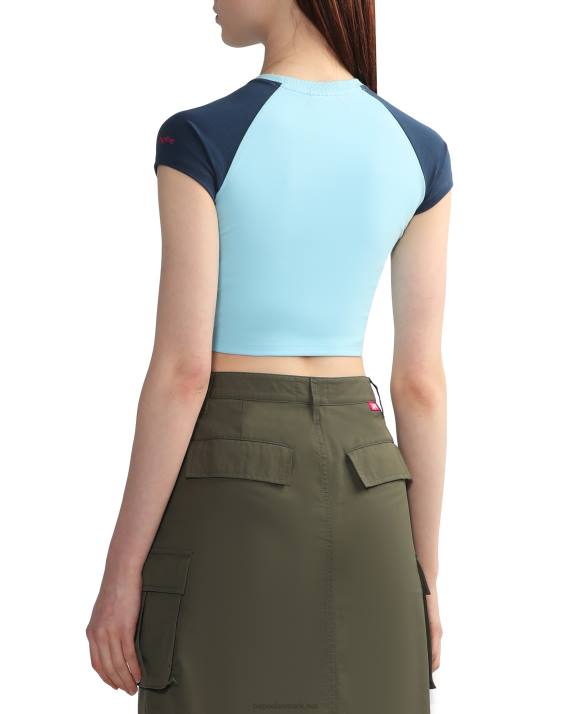 A Bathing Ape Kvinder grafisk raglan t-shirt HH6J835 lyseblå